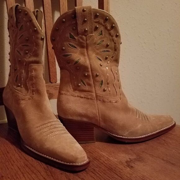 Cole Haan Suede Cowboy Boots - Picture 2 of 9